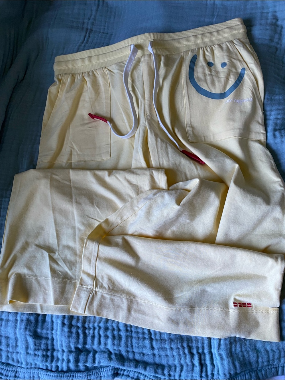 Peace Love World Pale Yellow Lounge Pants